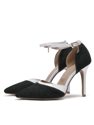 Retro Fabric Pointed High Heel Shoes: timeless style reimagined