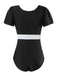 Retro Flare Sleeve One-Piece Swimsuit — vintage elegance for the modern woman