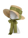 Retro Green Ribbon Raffia Sun Hat: timeless style reimagined