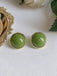 Retro Green Round Stud Earrings: timeless style reimagined