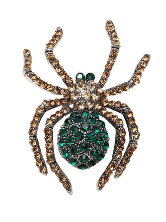 Retro Halloween Spider Rhinestone Brooch: timeless style reimagined