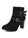 Retro Leather Belt Suede High Heel Shoes: timeless style reimagined