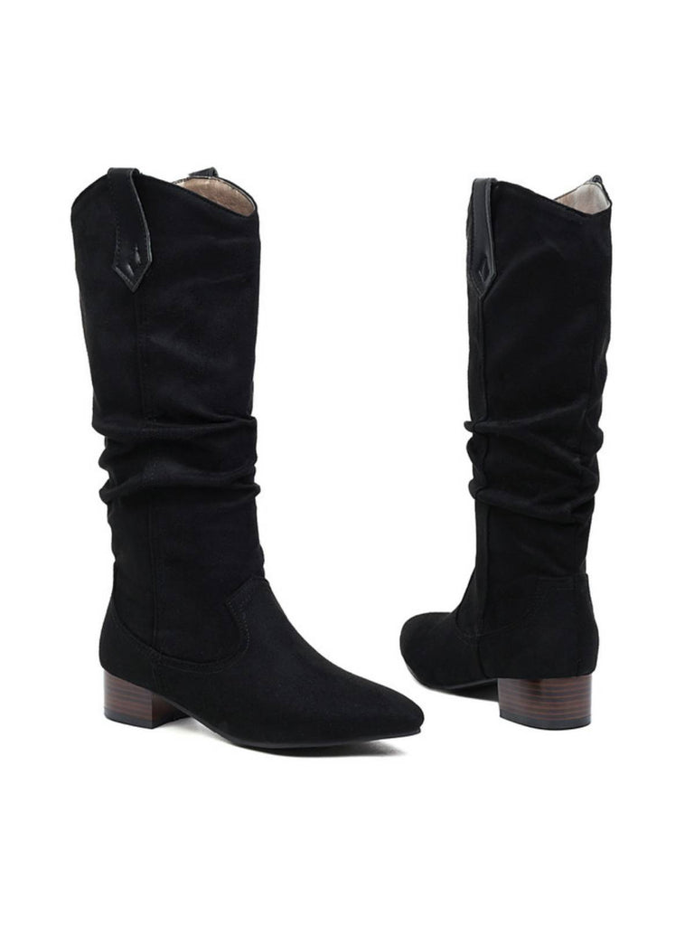 Retro Long Plush Solid Warm Boots: timeless style reimagined
