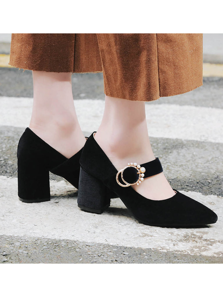 Retro Mary Jane Chunky High Heel Shoes — vintage elegance for the modern woman