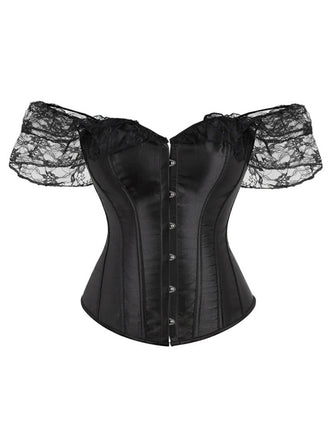 Retro Off-shoulder Lace Solid Corset: timeless style reimagined