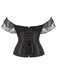 Retro Off-shoulder Lace Solid Corset — vintage elegance for the modern woman