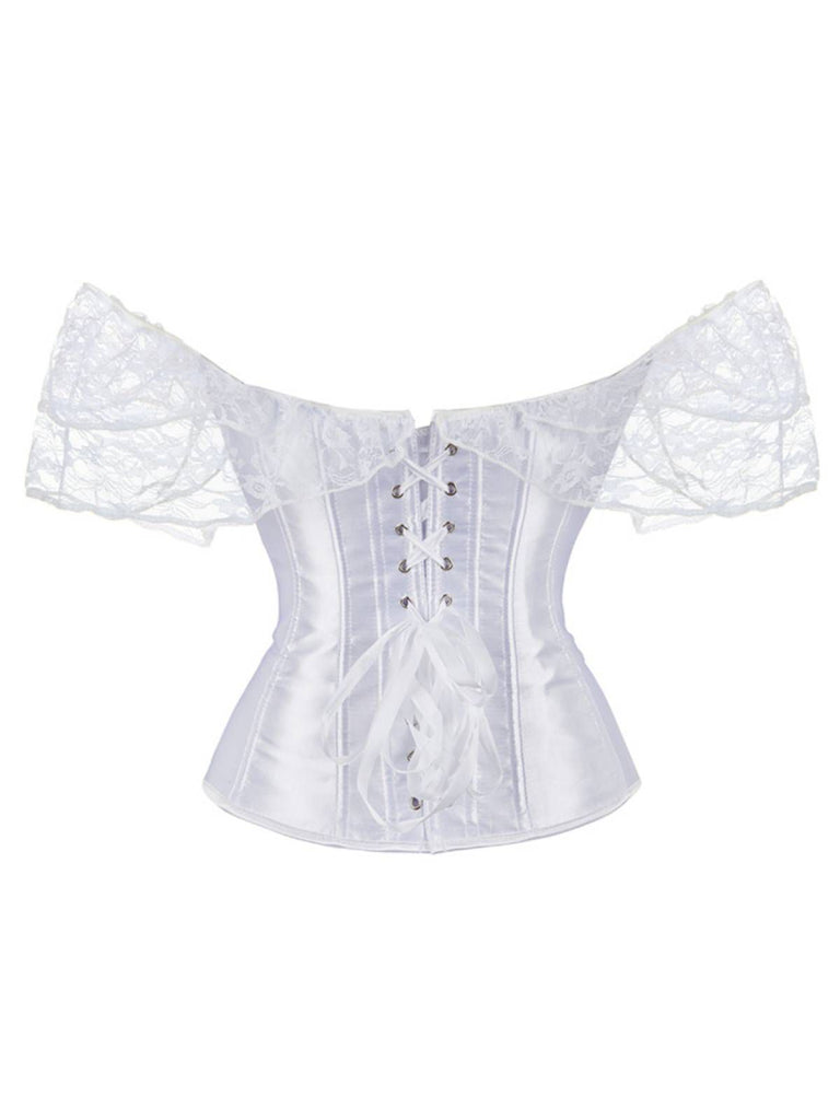 Retro Off-shoulder Lace Solid Corset: timeless style reimagined