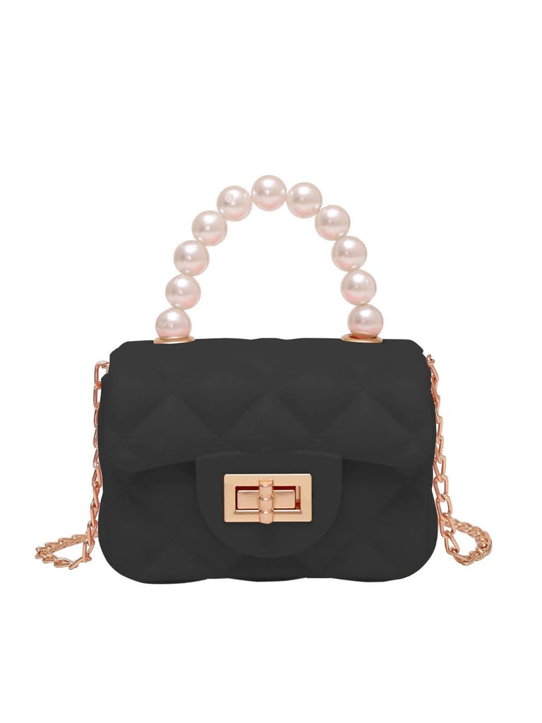 Retro Pearl Argyle Chain Strap Mini Handbag: timeless style reimagined