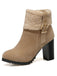 Retro Plus Velvet Chunky Heel Short Boots — vintage elegance for the modern woman
