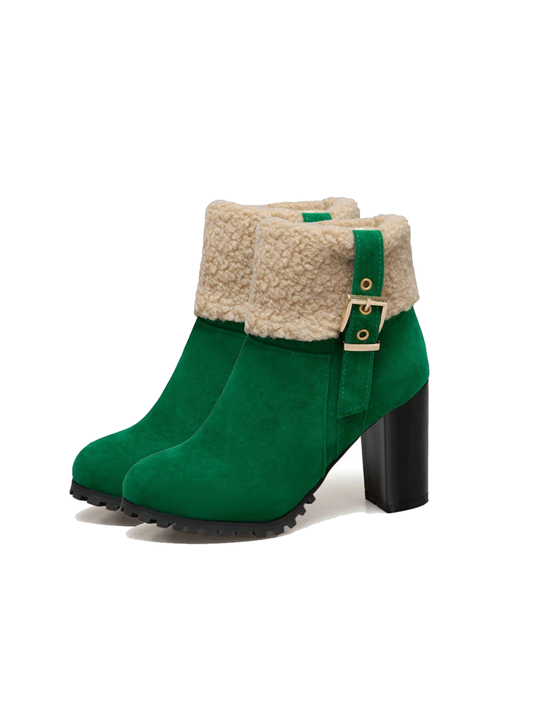 Retro Plus Velvet Chunky Heel | vintage shoes, retro heels