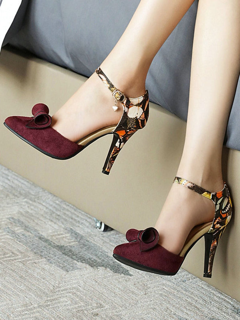 Retro Pointed Toe Bow High Heel Shoes: timeless style reimagined