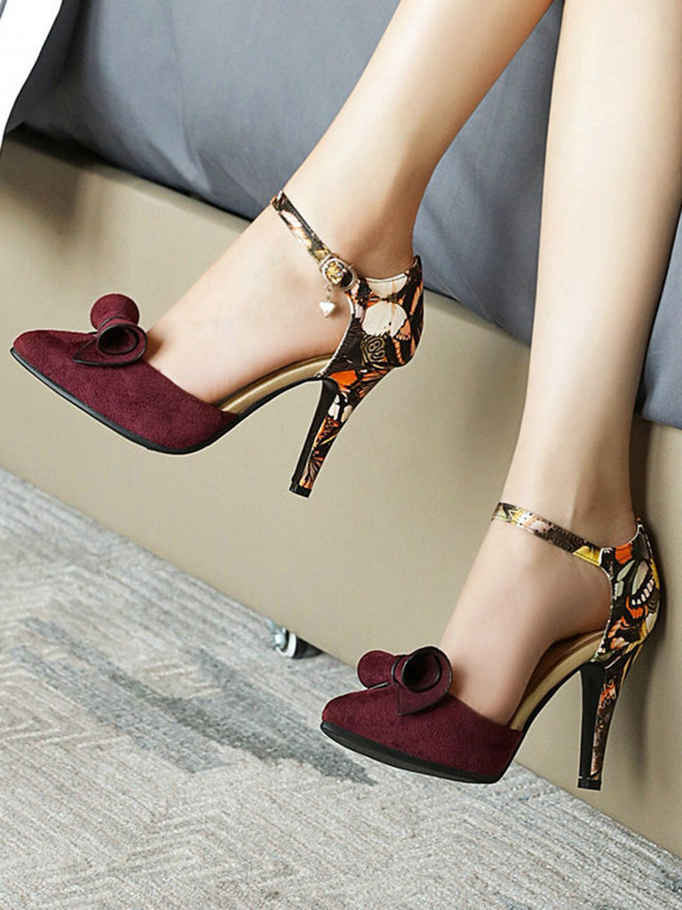 Retro Pointed Toe Bow High Heel Shoes: timeless style reimagined