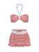 Retro Red 1940s Plaid Halter Bikini Set — vintage elegance for the modern woman
