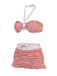 Retro Red 1940s Plaid Halter Bikini Set: timeless style reimagined