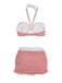 Retro Red 1940s Plaid Halter Bikini Set — vintage elegance for the modern woman