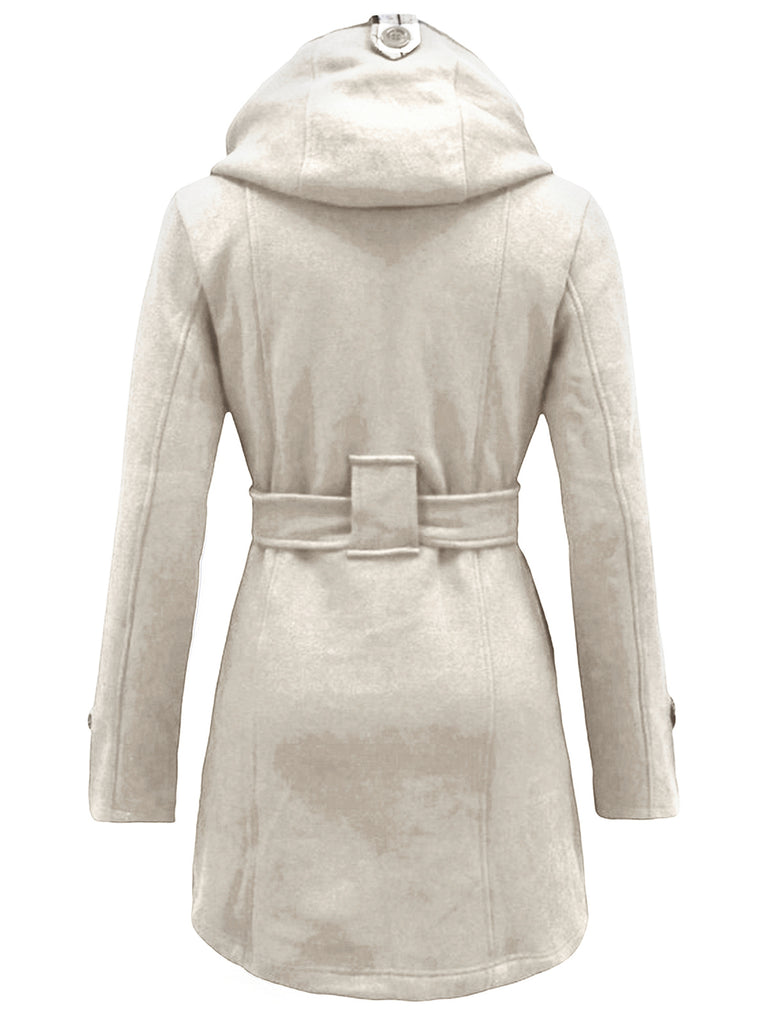 Retro Solid Belt Double-breasted Coat: timeless style reimagined
