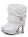 Retro Solid Furry Chunky Heel Short Boots: timeless style reimagined