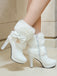 Retro Solid Furry Chunky Heel Short Boots — vintage elegance for the modern woman