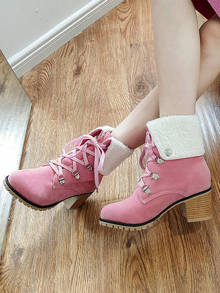 Retro Solid Lace-up Martin Boots — vintage elegance for the modern woman