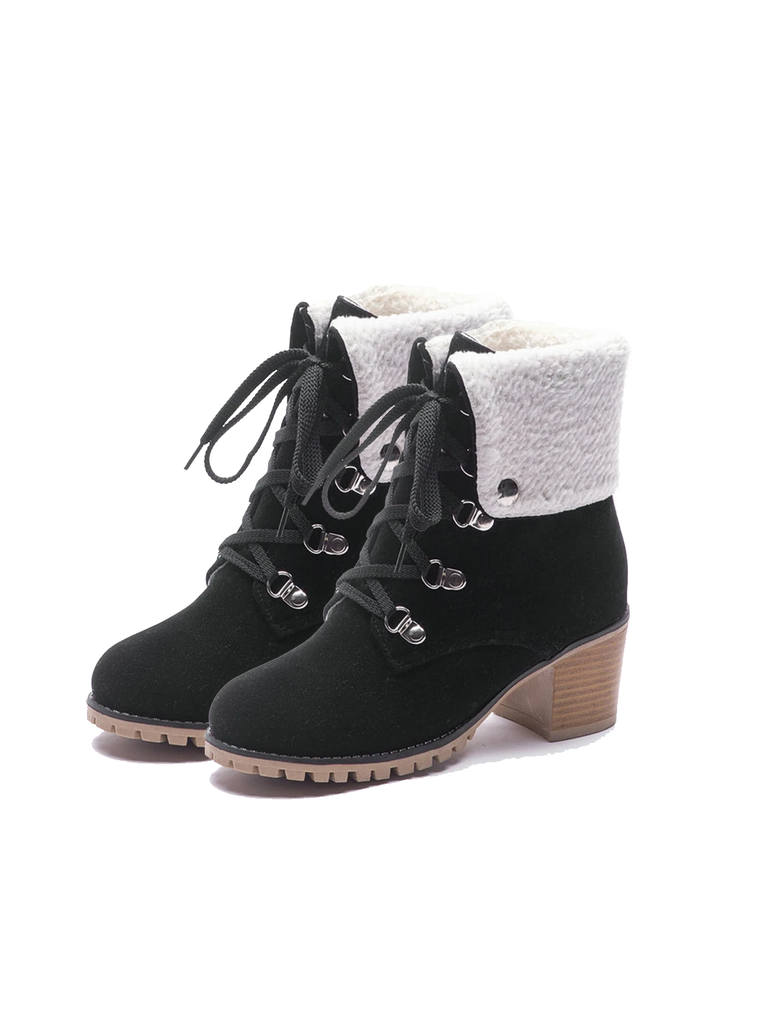 Retro Solid Lace-up Martin Boots — vintage elegance for the modern woman