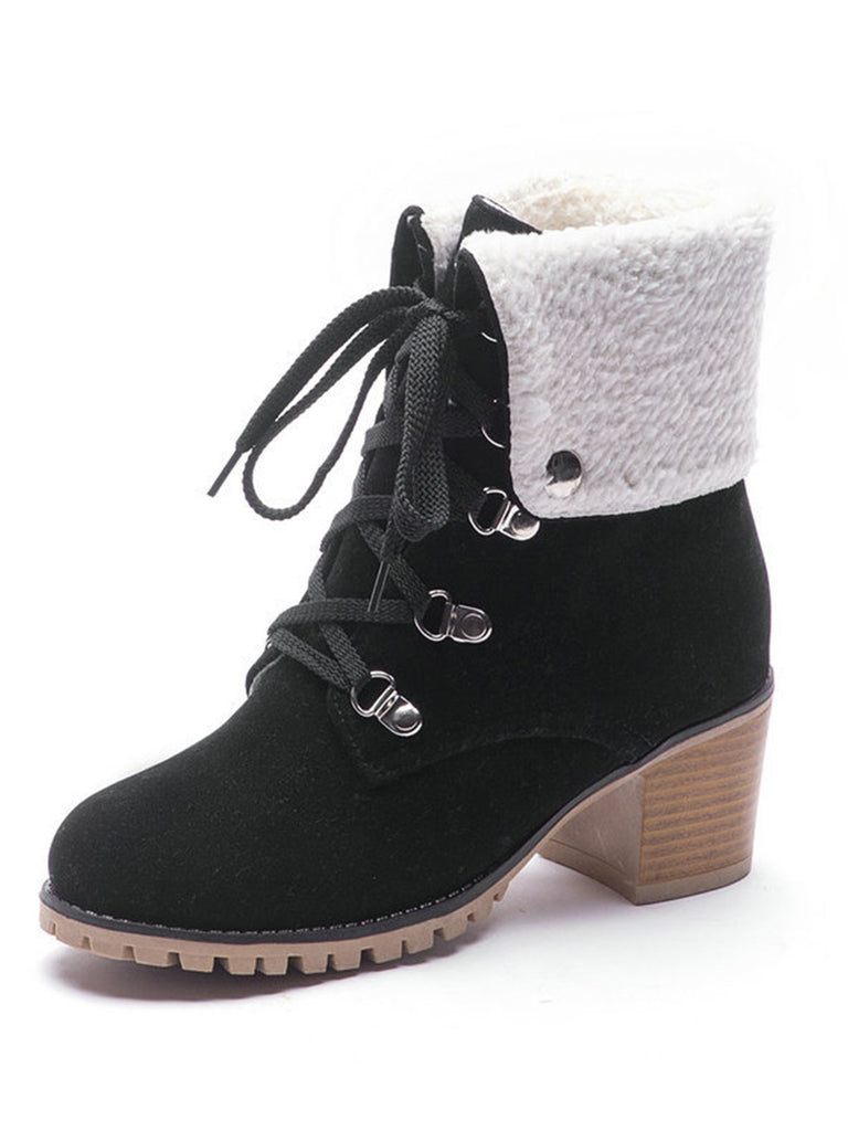Retro Solid Lace-up Martin Boots: timeless style reimagined