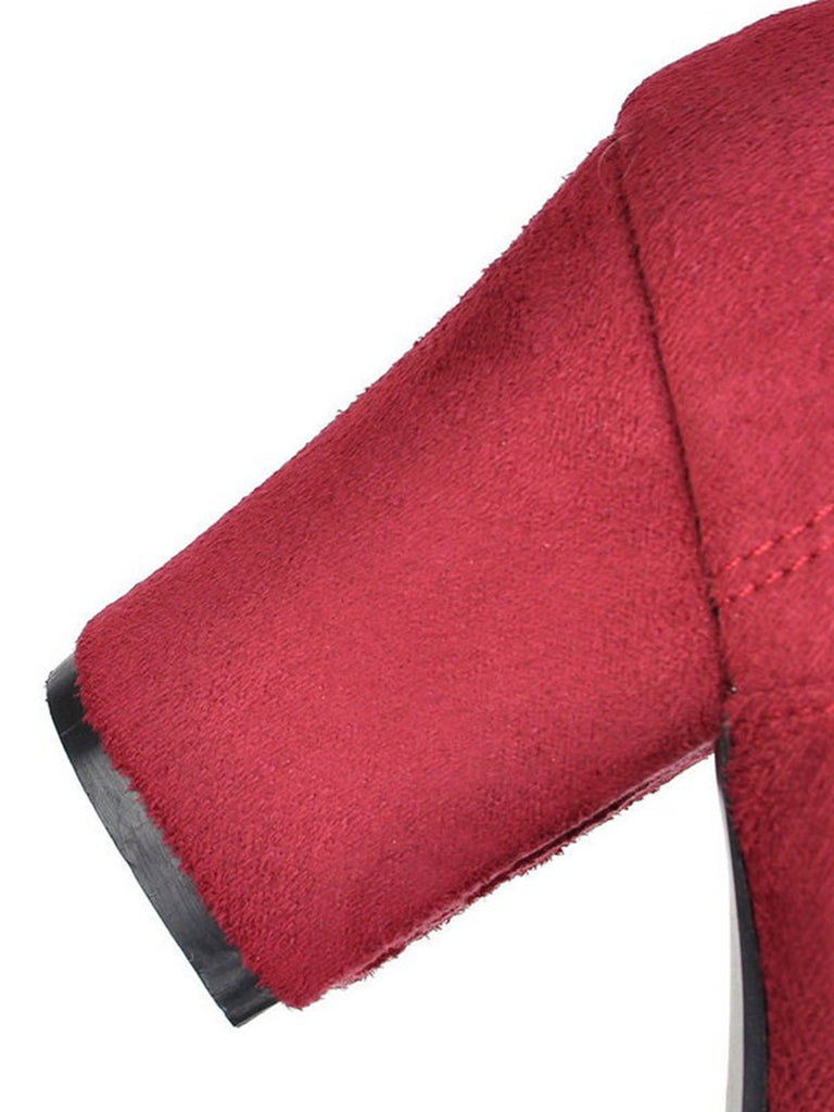 Retro Solid Lace-up Thick Heel Shoes: timeless style reimagined