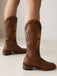 Retro Solid Leather Long Heel Boots, vintage fashion, retro style - perfect for women who love vintage and retro fashion