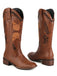 Retro Solid Leather Long Heel Boots, vintage fashion, retro style - perfect for women who love vintage and retro fashion