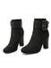 Retro Solid Thick Heel Short Boots — vintage elegance for the modern woman