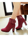 Retro Solid Thick Heel Short Boots: timeless style reimagined