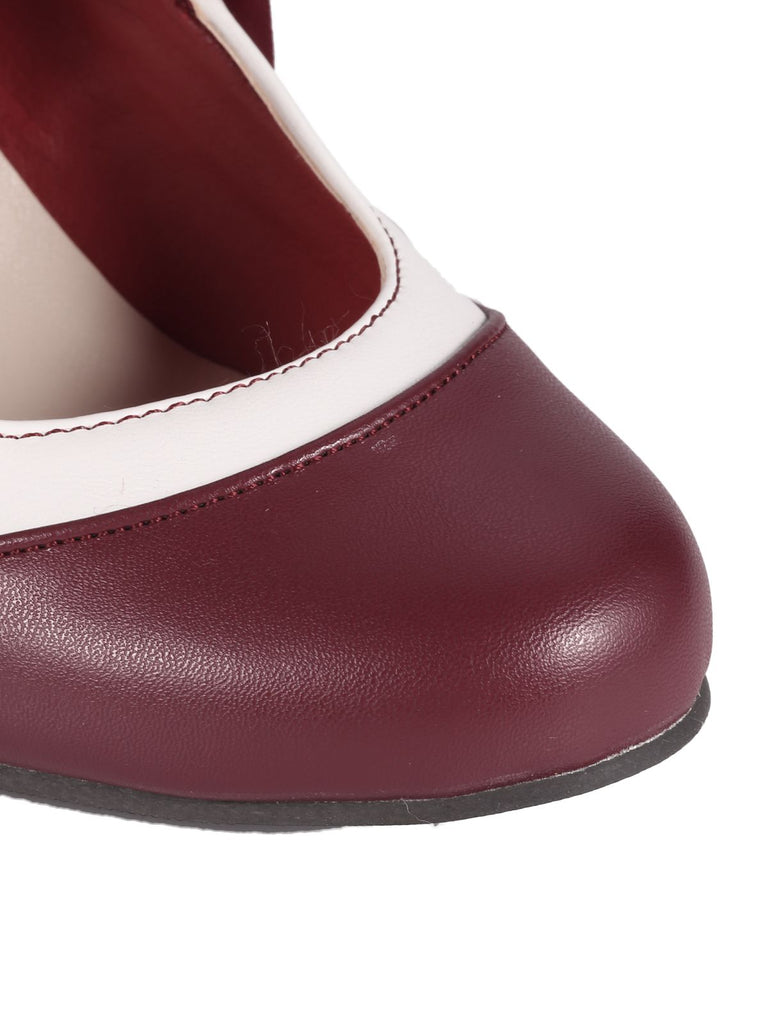 Retro Wine Lace-Up Stiletto Shoes, classic vintage style elegant retro fashion - Image 6