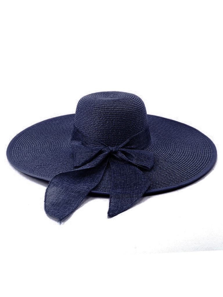 Ribbon Wide Brim Raffia Sun Hat — vintage elegance for the modern woman