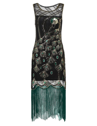 [Clearance] Black 1920s Sequin Flapper Dress - US Only