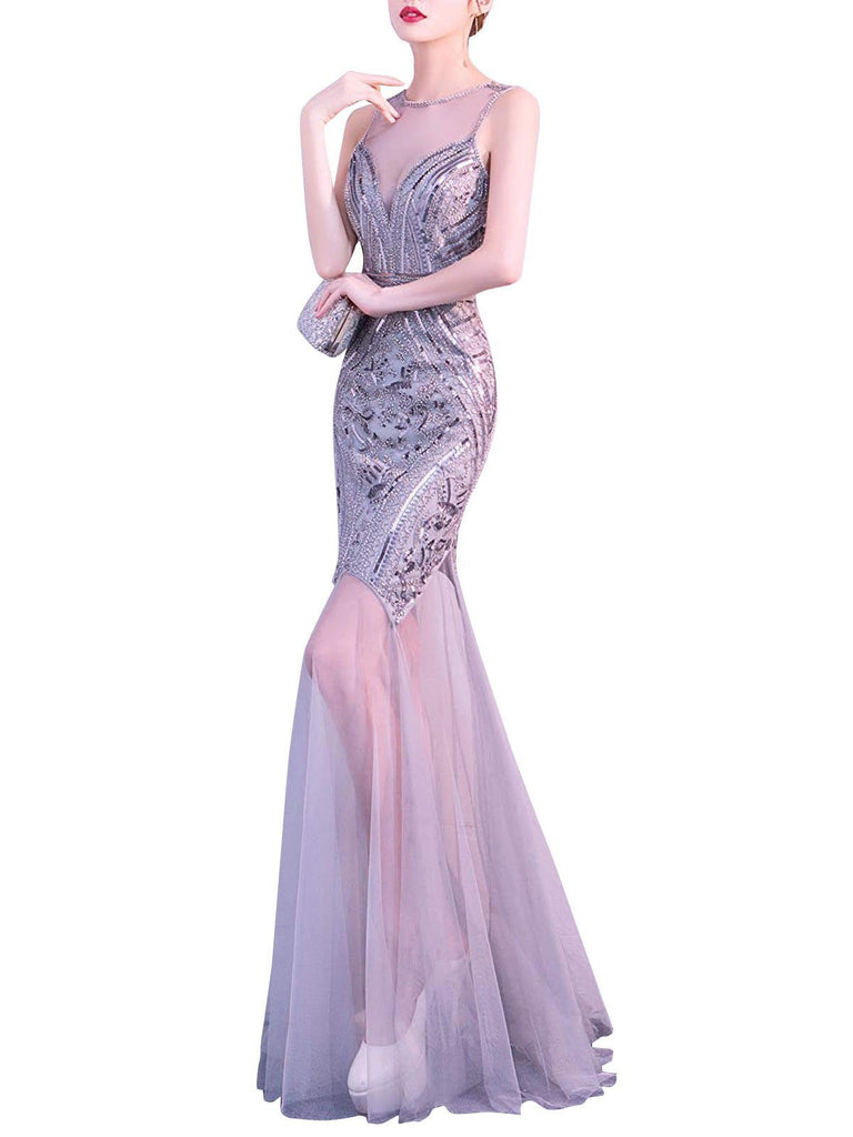 1920s Sequin Gatsby Long Dress