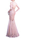 [US Warehouse] Pink 1920s Sequin Gatsby Long Dress