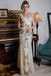 Apricot 1920s  Sequin Maxi Dress