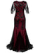 [US Warehouse] Wine Red 1920s Sequin Maxi Gowns Dress