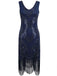 Blue 1920s Sequin Flapper Dress