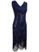 Blue 1920s Sequin Flapper Dress