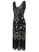 [US Warehouse] Gold 1920s Sequin Flapper Dress
