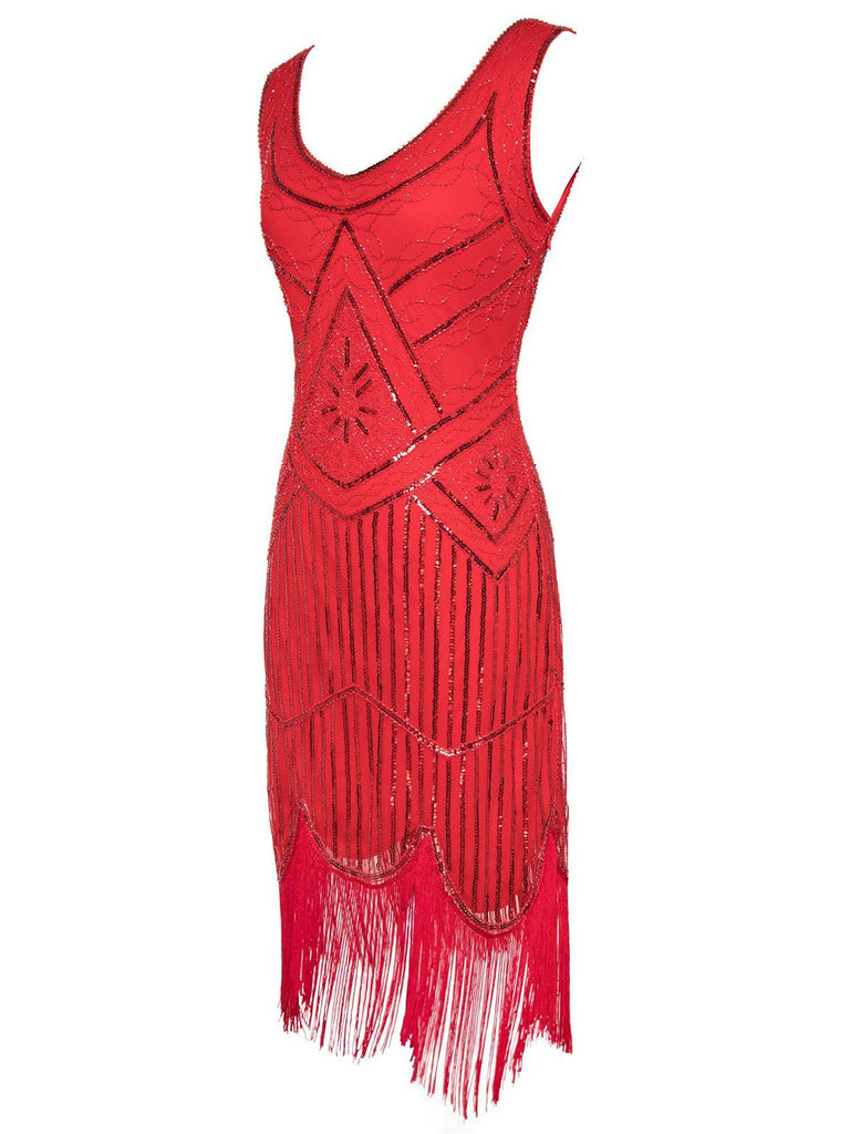 [US Warehouse] 1920s Sequin Fringed Flapper Dresses