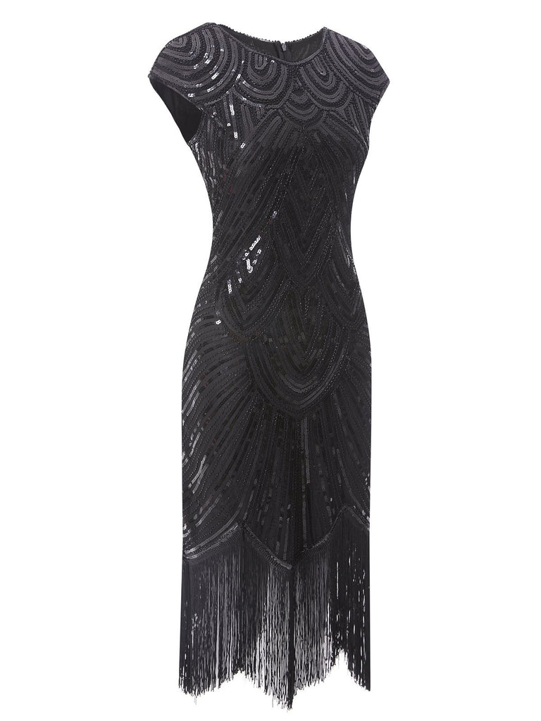 1920s Sequin Beaded Fringed Dress – Retro Stage - Chic Vintage Dresses ...