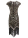 [US Warehouse] Gold 1920s Sequin Beaded Fringed Dress