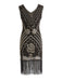 1920s Sequined Fringe Flapper Dress