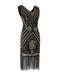 1920s Sequined Fringe Flapper Dress