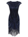 [US Warehouse] Blue 1920s Tassel Gatsby Flapper Dress