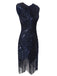 [US Warehouse] Blue 1920s Tassel Gatsby Flapper Dress