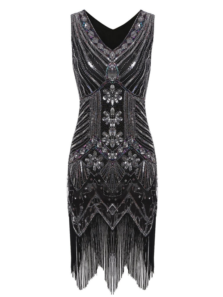 [US Warehouse] 1920s Sequined Fringe Dress