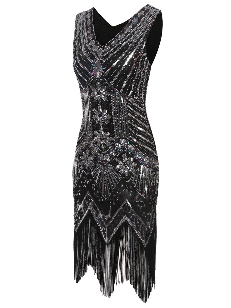 1920s Sequined Fringe Dress – Retro Stage - Chic Vintage Dresses and ...