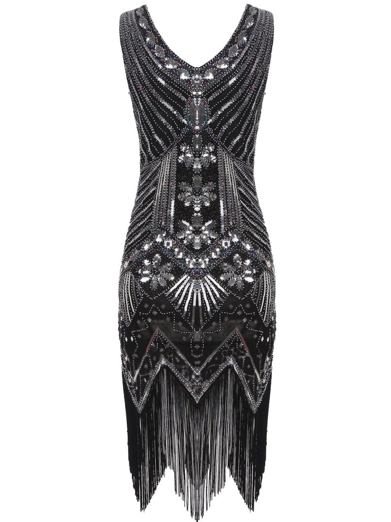 [US Warehouse] 1920s Sequined Fringe Dress